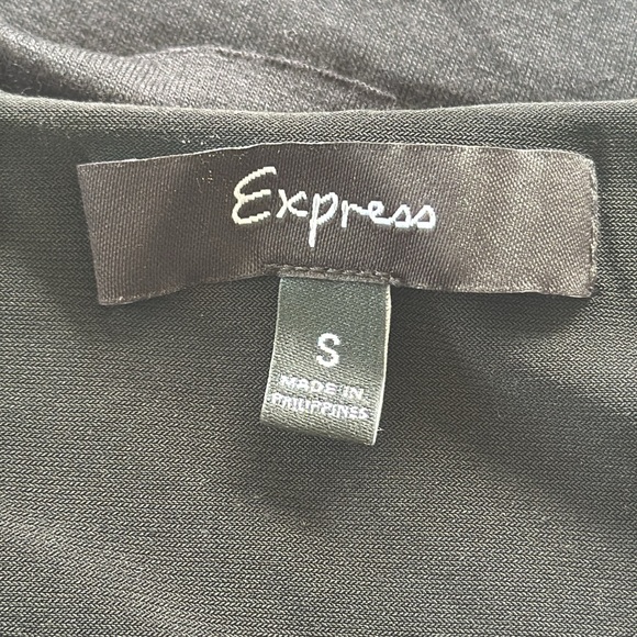 Express black tiered ruffle sleeveless modal stretch long tunic tank size small - Picture 11 of 12